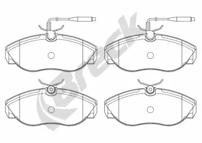 Комплект тормозных колодок, дисковый тормоз BRECK купить